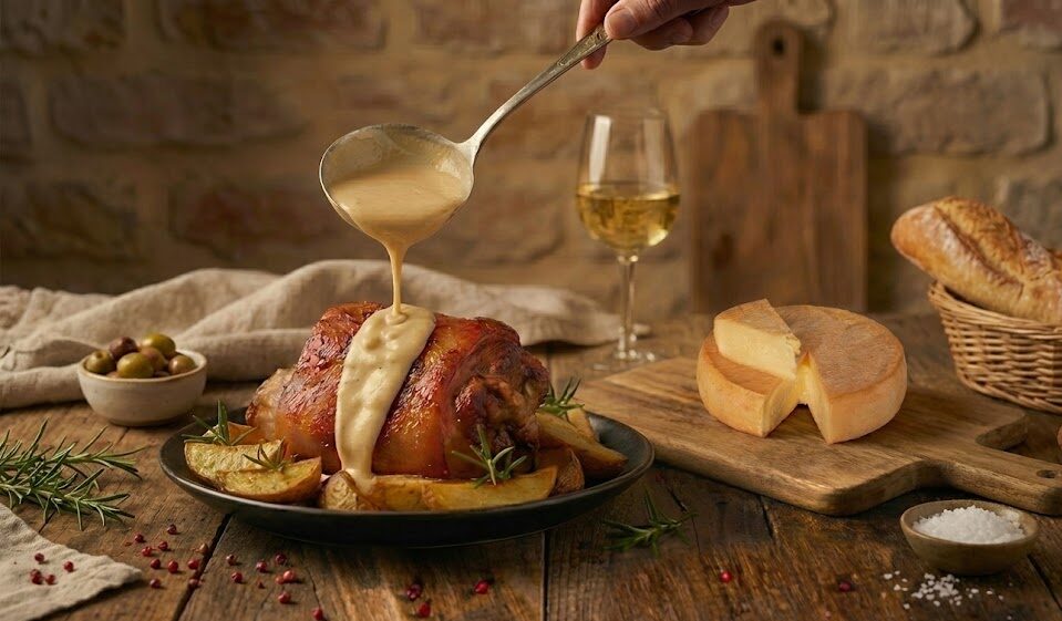 Jarret de Porc sauce au Munster Dodin